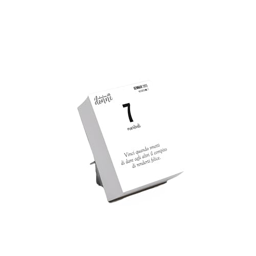 Calendario Delle Donne 2025 - Formato A6 10x14cm, 365 Frasi Al Femminile Con Supporto Legno, Made In Italy - Foto 5