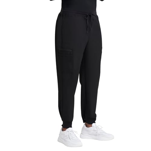 Care+Wear - 10-Pocket Jogger Scrub Pants for Men (Medium, Black) - Wearing Scrubs in Hospital - Modern Stylish Fit - Moisture-Wicking Fabric, Superior Comfort - Wrinkle-Resistant Material
