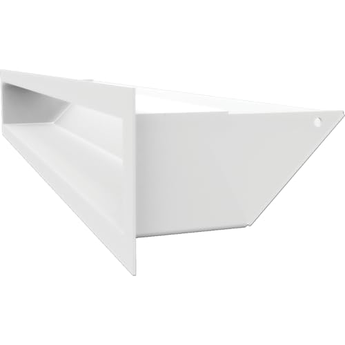 Grille de cheminée Air SF blanche 9 x 60 cm ventilation hotte insert acier - 4
