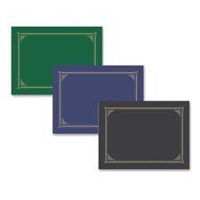 Geographics Products - Certificate, Document Cover, 12-1/2"x9-3/4", 6/PK, Metallic Gray - Sold as 1 PK - Present award certificates in this appropriately distinctive certificate document cover with gold foil embossed trim. Each cover holds 11" x 8-1/2", 10" x 8" or A4-size documents, photos and certificates. Regal border design is gold foil-stamped on 80 lb. stock.
