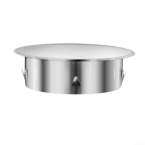 Cubierta de acero inoxidable para orificios de chimenea de 190 a 200 mm, tapa de chimenea resistente a la intemperie con ajuste seguro, diseño de montaje empotrado para ventilación, suministro y tubos