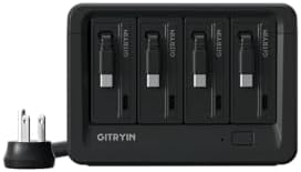 Gitryin 4 65W Type-C Retractable Wall Chargers and 1 Power Strip, 12-in-1 Modular Charging Station