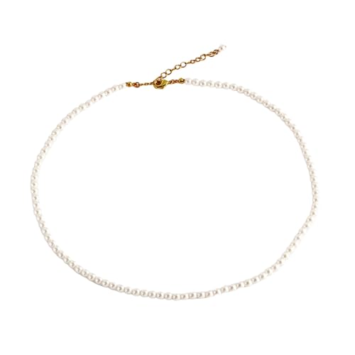 Collier de Perles pour Femmes Anti-Ternissement Confort Or Argent