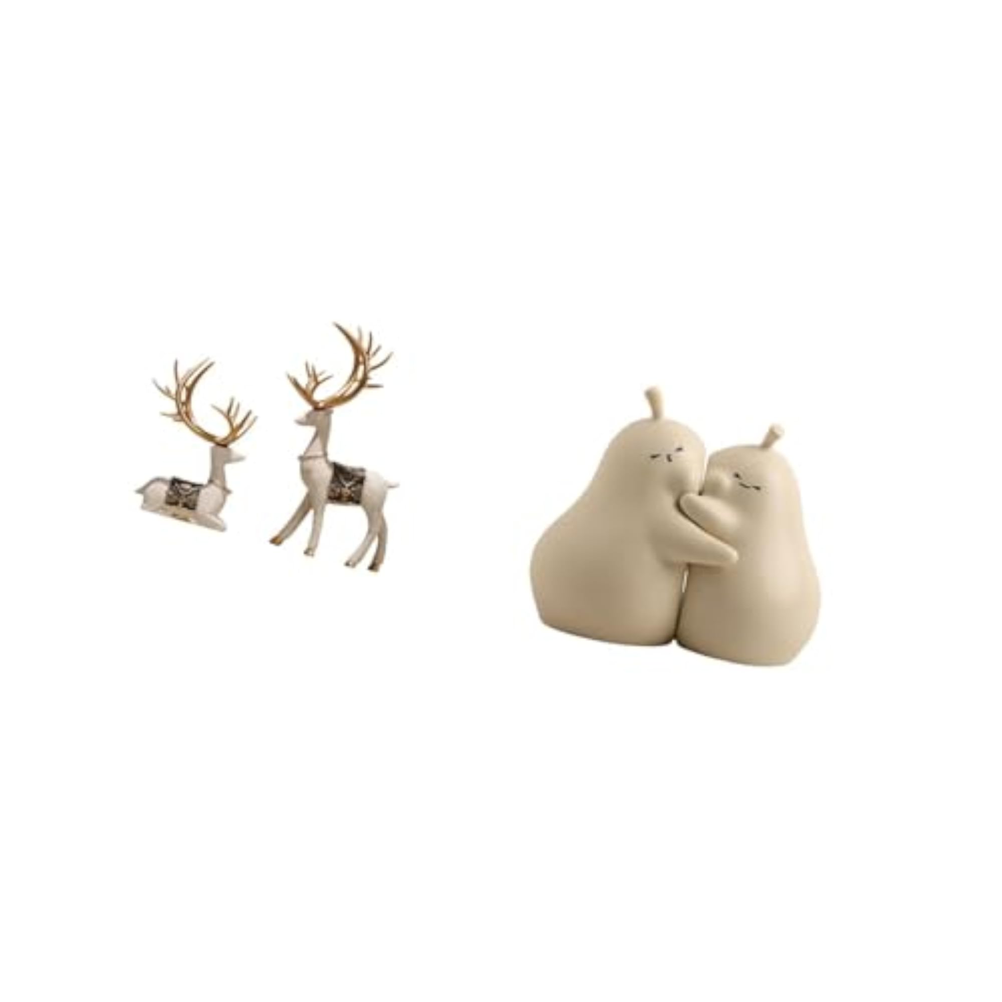 Elegant Reindeer Ceramic Bookend Ornament, Fine Workmanship