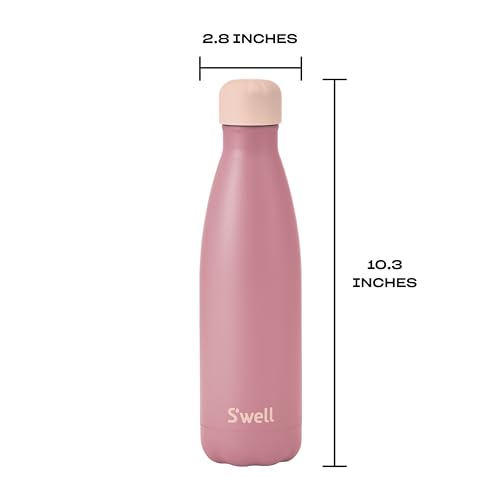 S'well Stainless Steel Water Bottle, 17oz, Dusty Pink, Triple Layered Vacuum Insulated Container Keeps Drinks Cold for 36 Hours and Hot for 18, BPA Free, Perfect for On the Go by S'well - Used condition - Image 4
