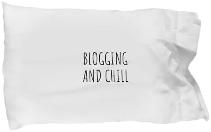 EzGift Funny Blogging Pillowcase and Chill Novelty Gift Idea for Hobby Lover Fan Zen Quote Relaxing Gag Chilling Pillow Cover Case 20x30 image 3