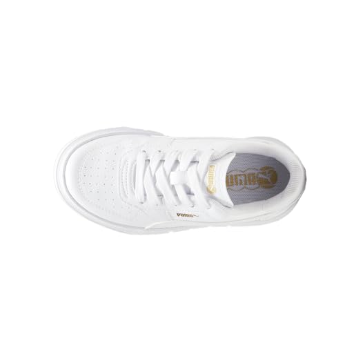 PUMA - - Cali Court LTH Schuhe für Junioren, Kolorit White/Gold, GröÃŸe: 37 EU