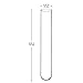 StonyLab 100 Pack Borosilicate Glass Round Bottom Test Tubes, 12mm OD X 75mm Length (Pack of 100)