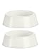Farrow Industries Dolls House 2 Plain White Pet Food Dish Water Bowl Large 1:12 Pet Accessory