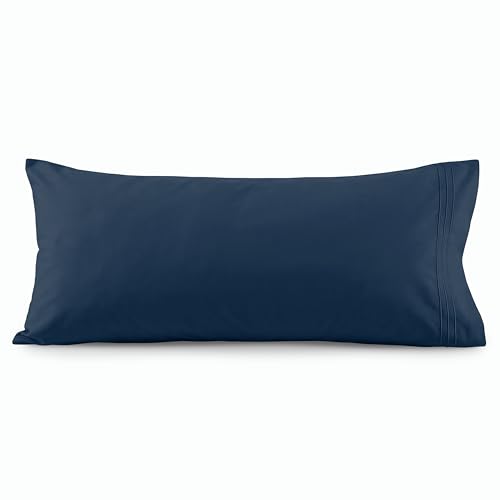 Image of Elegant Comfort Luxury Ultra-Soft 1-Piece Body Pillowcase - 1500 Premium Hotel Quality Microfiber Double Brushed - Wrinkle Resistant, Body Pillowcase Size, Navy Blue