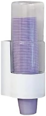 Dental Office Cup Dispenser Wall Mount for 5oz. Cups Acrylic Wtire Durable Self-Adhesive Cup Dispenser for Doctor Office