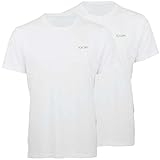 2 x Weiß oder 2 x Schwarz JOOP! Herren 2er-Pack Fine Cotton Stretch Rundhals T-Shirt, Unterhemd, Einfarbig: Farbe: Weiß  Größe: 5 (Medium)