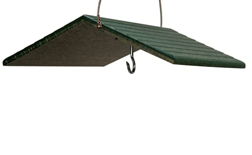 JCs Wildlife Medium Poly Weather Cover - Rain Guard - Hang Bird Feeder or House Underneath for Protection from Rain or Snow - Easy to Clean and Use (Green)