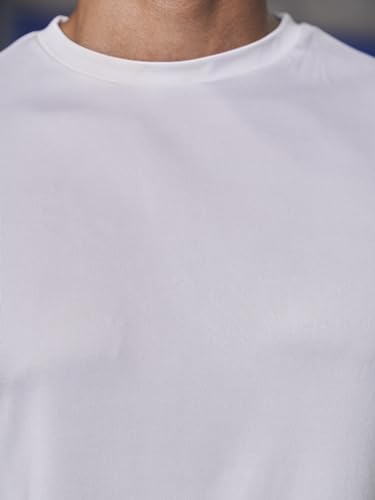 Image of FitMonkey Sports Crew Neck Stretchable Dry Fit T Shirt | Regular Fit Textured T Shirt for Men |Sport T Shirt for Men | Quick Dry Technology with Moisture Control |Breathable & Lightweight