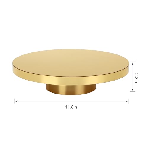 11.8''Gold Cake Stand, Round Dessert Table Display Holder, Acrylic Cake Tray Serving Platter for Party, Wedding, Birthday, Baby Shower, Anniversary - Image 4