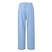 Corduroy Pants Women Casual High Waist Elastic Straight Leg Pants Plus Size Loose Comfy Vintage Trousers with Pockets（Light Blue,Medium）