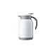 YUZHUKUNGMZ Biały Czajnik, 304 stal nierdzewna Duża pojemność kolby termicznej Caster 24-godzinna izolacja termiczna Herbata Coffee Termos (Color : White)