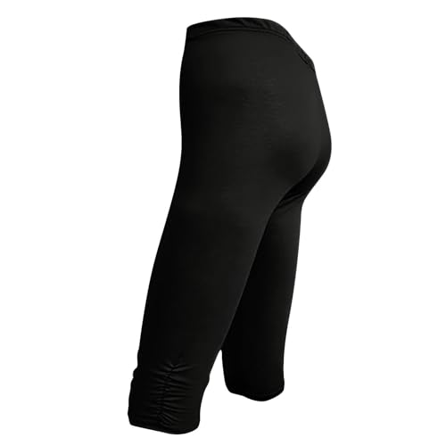 Moonker 3/4 Leggings for Girls Elastic High Waisted Slim Yoga Pants Stretchy Solid Color Lightweight Tights2