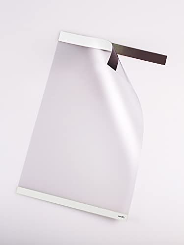 PosterFix A4 Vertical - Sistema Portaposter y Porta carteles con marco adhesivo removible y cierre magnético, fundas y marcos para posters, carteles, en paredes y escaparates. Pack 5 Unidades (Blanco)