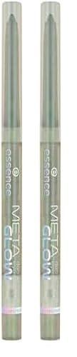Essence META Glow Duo-chrome Eye Pencil, n. 03, verde, a lunga durata, altamente pigmentato, resistente alle sbavature, colori intensi, olografici, vegani, impermeabile, nanoparticelle, senza profumo,