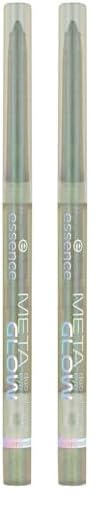 Esence META GLOW Lápiz de ojos duo-chrome nº 03, verde, duradero, altamente pigmentado, resistente a las manchas, color intenso, holográfico, vegano, impermeable, sin nanopartículas, sin perfume, 1