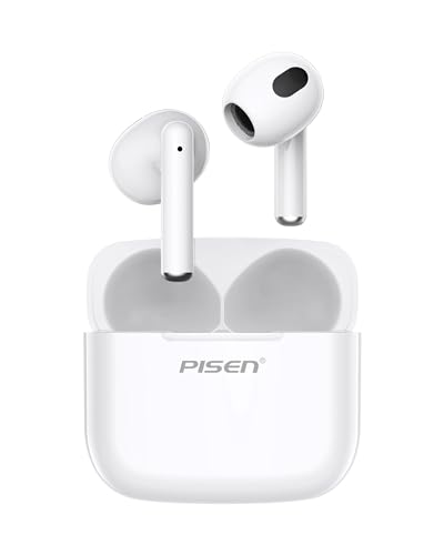 Image of PISEN Wireless Earbuds in-Ear Headphones - P1 Bluetooth 5.3 HiFi Stereo Bluetooth Earbuds with Mic in-Ear Call, IPX5 Waterproof Sport Lightweight Ear Buds Wireless Bluetooth for Phone, White