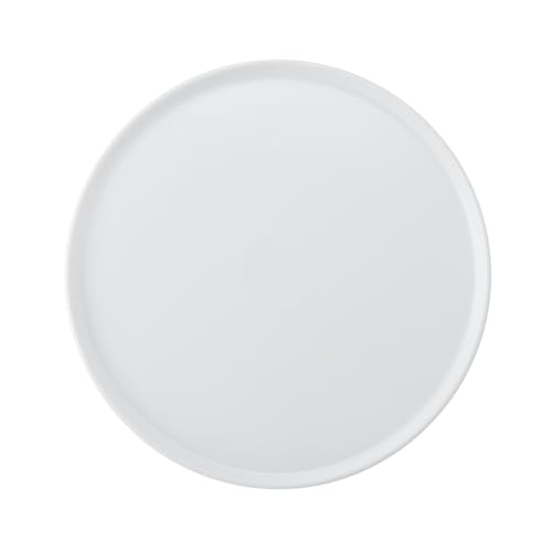 MIKASA Chalk White Porcelain Pizza Plate, Round Pizza Serving Dish, White Porcelain Tableware, Dishwasher Safe, 32cm