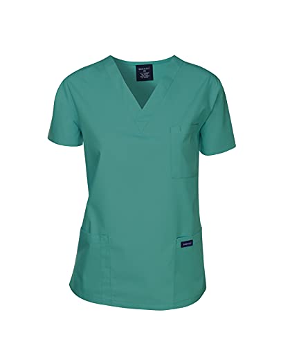 Dagacci Scrubs Medical Uniform Men Scrubs Shirts Medical Scrubs Top X-Small Teal Green