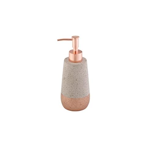 axentia Soap Dispenser, Grey, Rose Gold, Ø ca. 7,3 cm, Höhe ca. 19,5 cm Cover