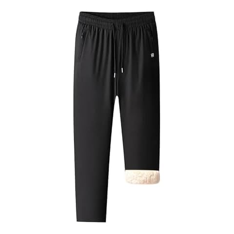 ZGZZ7 Men's Warm Fleece Sherpa Lined Sweatpants Winter Athletic Track Jogger Pants Cover