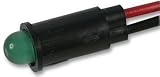 DIALIGHT 559-0203-007F PANEL MOUNT INDICATOR, LED, 6.35MM, GREEN, 12V (10 pieces)