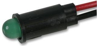 DIALIGHT 559-0203-007F PANEL MOUNT INDICATOR, LED, 6.35MM, GREEN, 12V (10 pieces)