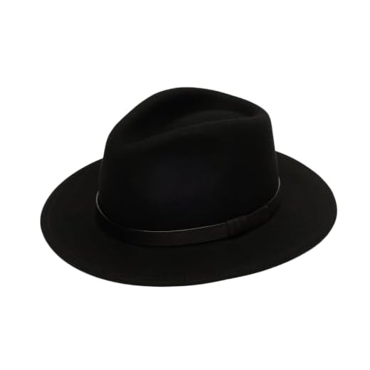 hatsXcaps Black Wool Fedora Hat for Men & Women, 100% Wool Felt Crushable Wide Brim Western Ranger Hat with Leather Suede Band, Unisex Outdoor Dress Hat (UK, Alpha, XXL, XXL: 7 5/8 (62cm), Black)