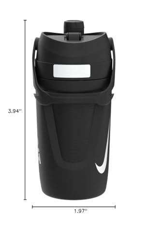 Nike HY8011 Fuel Jug, 64 oz (1,893 ml), Black/Smokeless Charcoal/White
