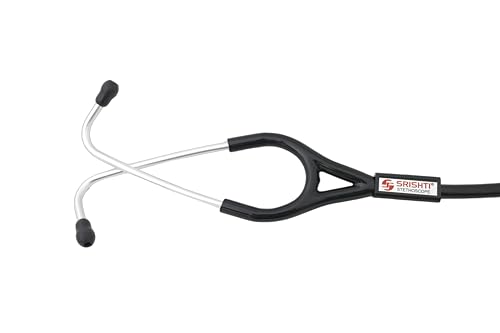 Image of SRISHTI THROB-SS|| VERSATILE ADULT AND PAEDIATRIC 2-SIDED CHEST PIECE|| ANODIZED ALUMINIUM HEADSET WITH COMFORTABLY ANGLED (Black)