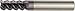 WIDIA Hanita 460310004RT 4603 HP Finishing End Mill, 10 mm Cutting Diameter, Carbide, TiAlN Coating, RH Cut, Straight Shank, 10 mm Shank Diameter, 3-Flute