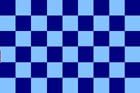 5FT X 3FT NAVY & SKY BLUE CHECK DOUBLE STITCHED FLAG
