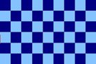 5FT X 3FT NAVY & SKY BLUE CHECK DOUBLE STITCHED FLAG