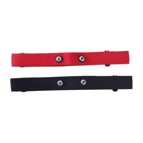 Rich Green Valley Heart Rate Monitor Chest Strap, Adjustable Chest Band Compatible with Myzone MZ-1 & MZ-3 Replacement Strap (Red Black, XL-Large,2Pack) Cover