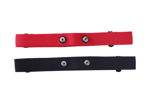 Rich Green Valley Heart Rate Monitor Replacement Strap, Adjustable Chest Band Compatible with Myzone MZ-3 & MZ-1 Chest Belt(Red Black, Medium, 2Pack)