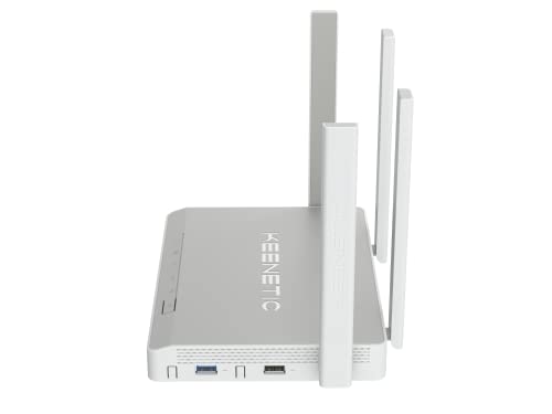 Keenetic Hero AX1800 Mesh Wi-Fi 6 router s 5portovým gigabitovým chytrým přepínačem, SFP combo port, USB-2.0 a USB-3.0 porty