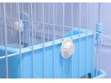 RUBYHOME Rabbit Litter Box with Drawer,Potty Trainer Corner Toilet Litter Bedding Box Bigger Pet Pan for Adult Guinea Pigs, Rabbits, Chinchilla, Galesaur, Ferret, Small Animals, 12 Inches (Blue)