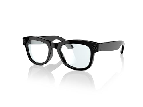 Image of Futopia AIVIS-M AI Smart Glasses with 5MP Camera & ChatGPT - IP67 Waterproof Smart Eyewear for Men & Women - 1080p Video Recording, Real-Time Translation, Open-Ear Audio & Bluetooth 5.3 - Matte Black