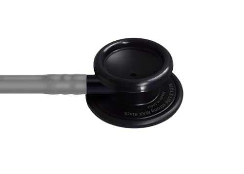 Image of Black Max Lightweight Aluminum Stethoscope for Doctors, Nurses, Medical Students, Nurse Acoustic Stethoscope (Grey)