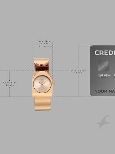 Image of Fastrack Vyb Striker with Quartz Analog Rose Gold Dial Rose Gold Strap Watch for Girls - FV60130WM01W