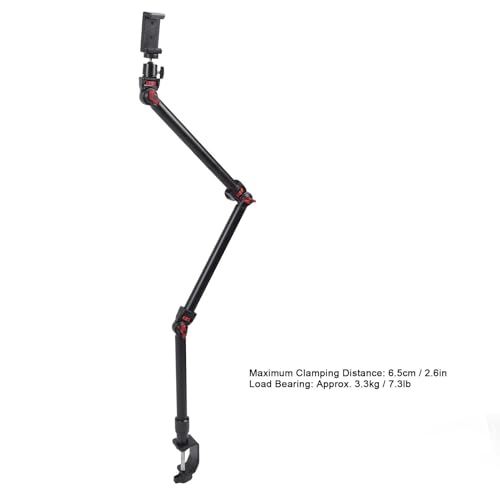 Braço de webcam, suporte de webcam para mesa, braço articulado ajustável 360 ° cabeça esférica C bra