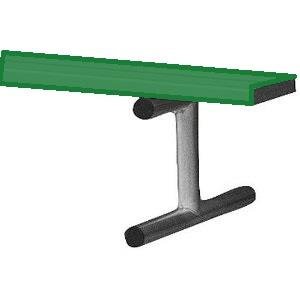 BSN BEPI21CG 21' Portable Bench Without Back, Dark Green