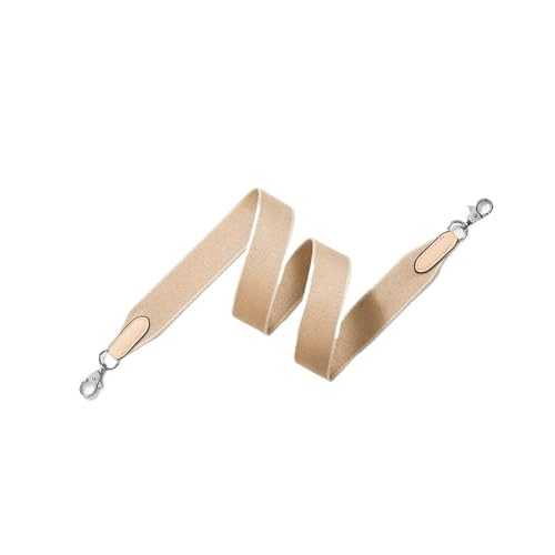 BNOIRE Leisure Bag Straps Canvas Wide Shoulder Straps Fashion Lady Replacement Straps(Apricot Silver Hook,80cm)
