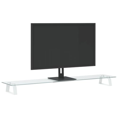 Support de moniteur blanc pour éviter le mal de dos sur bureau - 4