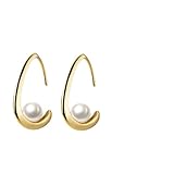 Healvian Pendientes De Estilo Para Mujer Pendientes De Colgantes Accesorios Orejas Para Fiesta Color Dorado Material Plata